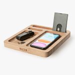 Walter Bamboo Single Dock met Wireless Charger - Walter Wallet