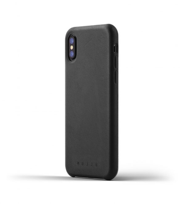 Mujjo Leather Case iPhone X Black