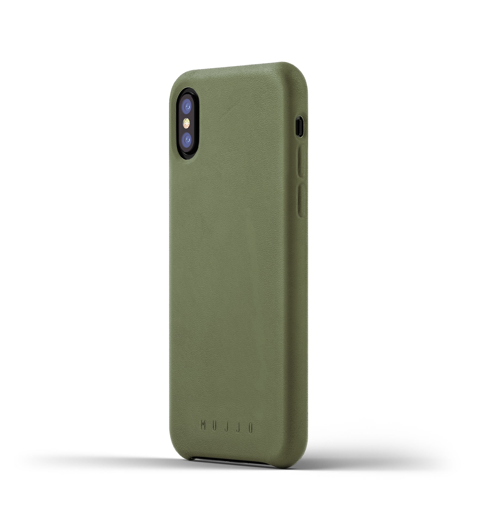 Mujjo Leather Case iPhone X Olive