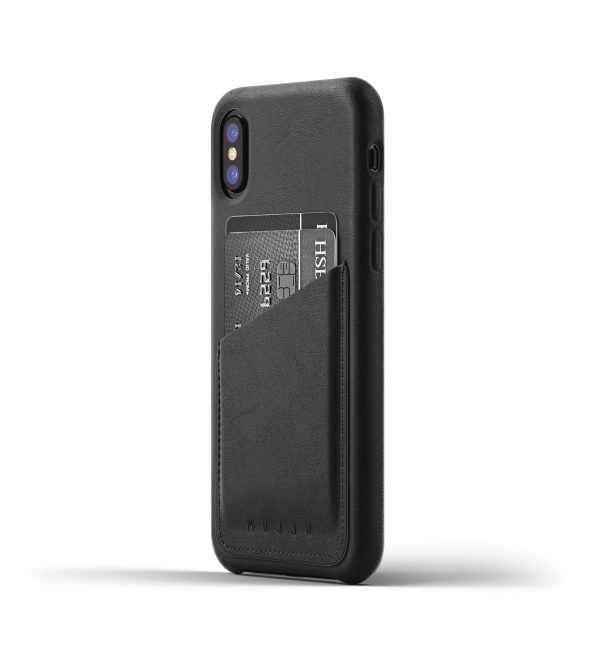 Mujjo Full Leather Wallet Case for iPhone X - Gray