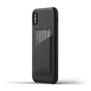 Mujjo Full Leather Wallet Case for iPhone X - Black