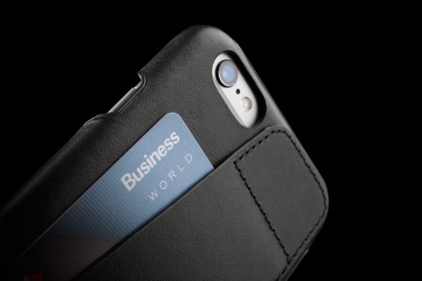 Mujjo Leather Wallet Case 80 ° Apple iPhone 6 / 6s Black