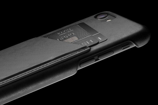 Mujjo Leather Wallet Case iPhone 7 Black
