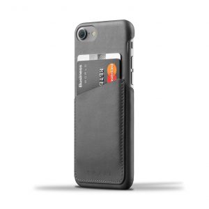 Mujjo Leather Wallet Case iPhone 7 Gray