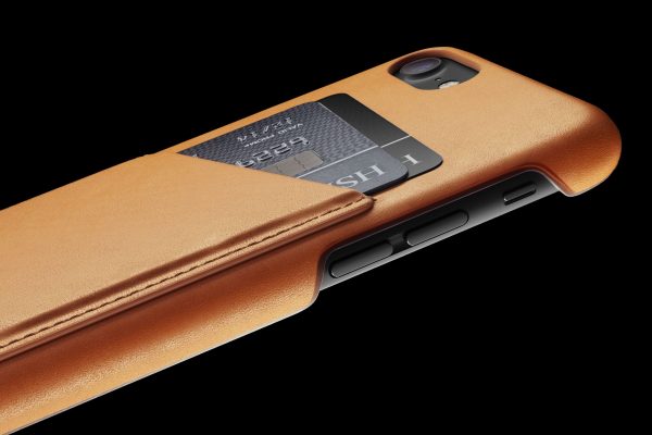 Mujjo Leather Wallet Case iPhone 7 Tan