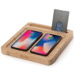 Walter Twin Dock Draadloze Oplader Bamboo Hout
