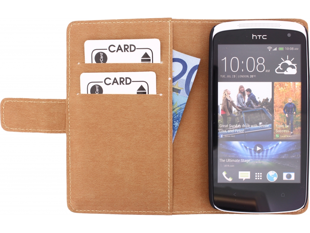 Mobilize Slim Wallet Book Case HTC Desire 500 White