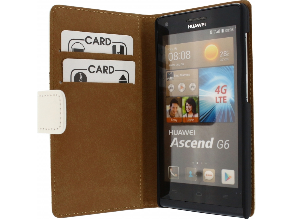 letterlijk Bonus Scharnier Mobilize Slim Wallet Book Case Huawei Ascend G6 4G White - Hoesie.nl -  Smartphonehoesjes & accessoires