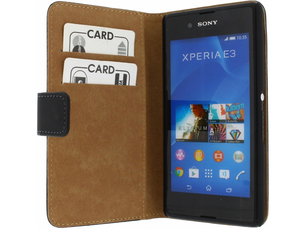 Mobilize Slim Wallet Book Case Sony Xperia E3 Black