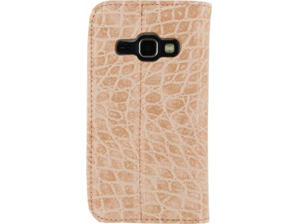 Mobilize Premium Book Case Samsung Galaxy J1 2016 Alligator Coral Pink