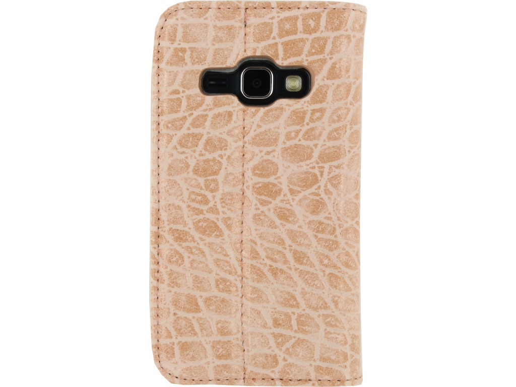 Mobilize Premium Book Case Samsung Galaxy J1 2016 Alligator Coral Pink