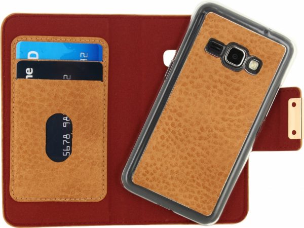 Mobilize Detachable Wallet Book Case Samsung Galaxy J1 2016 Terracotta with Copper Closing