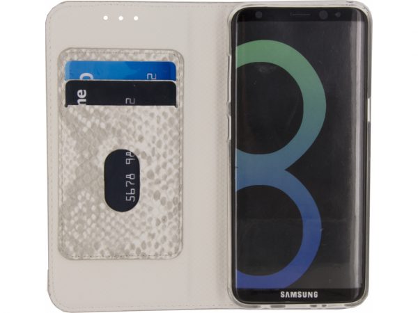 Mobilize Special Premium Gelly Book Case Samsung Galaxy S8+ Snake Light Grey