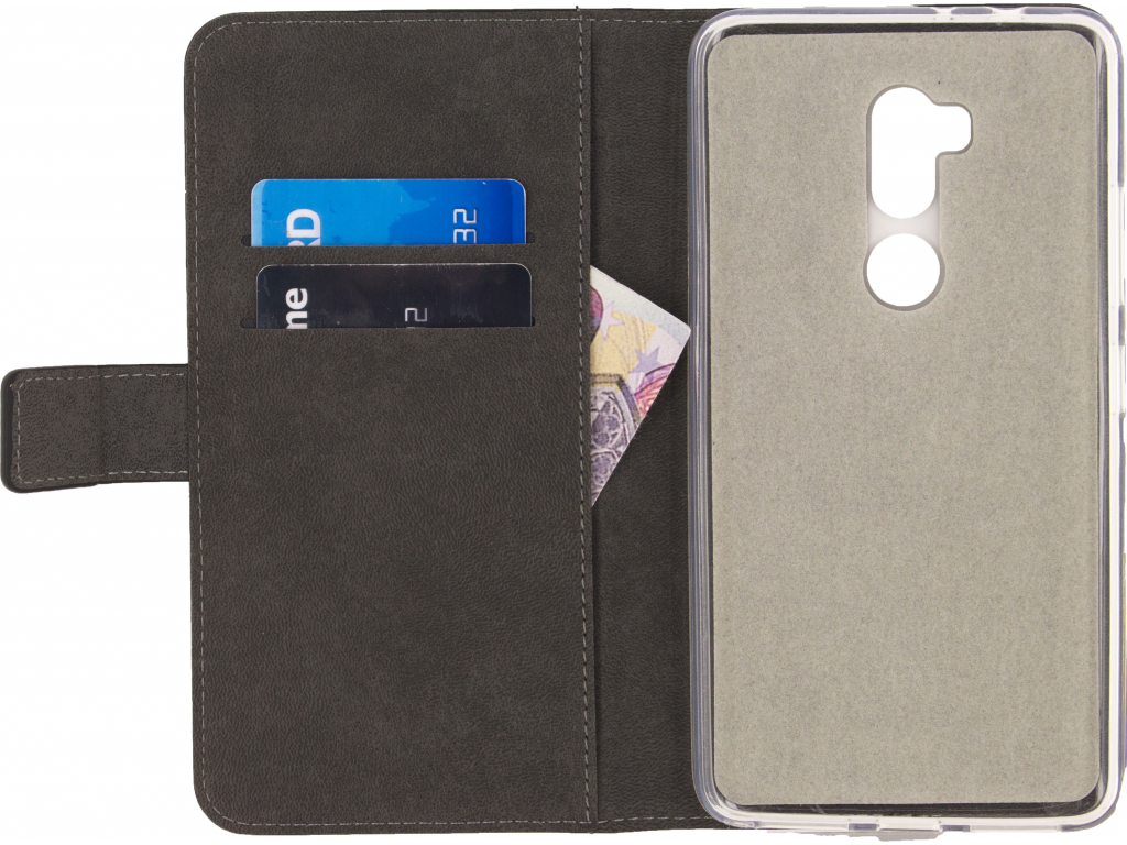 Mobilize Classic Gelly Wallet Book Case Alcatel A7 XL Black