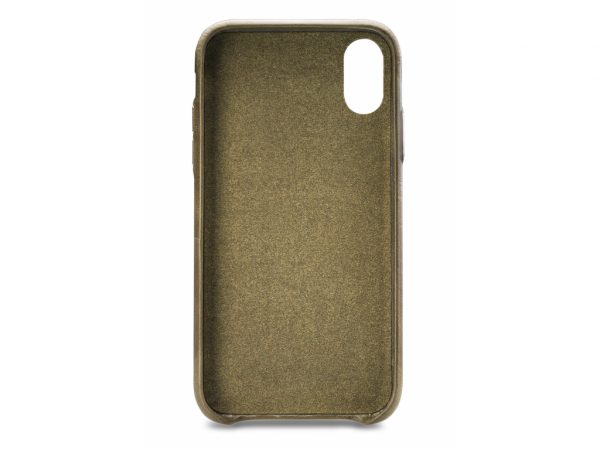 Senza Desire Leather Cover with Card Slot Apple iPhone XR Burned Olive