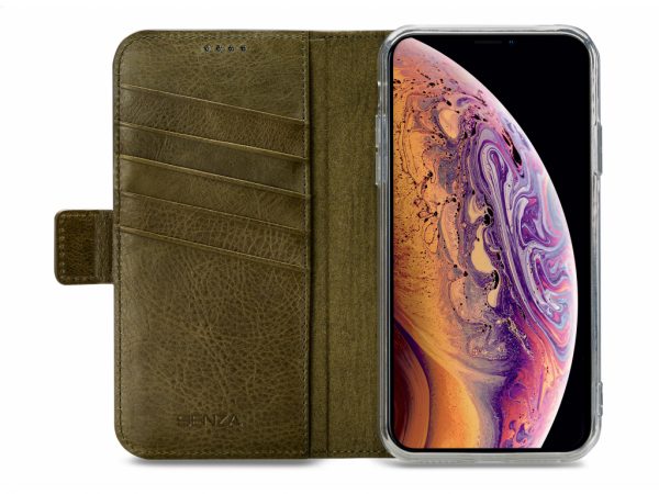Senza Desire Leather Wallet Apple iPhone X/Xs Burned Olive