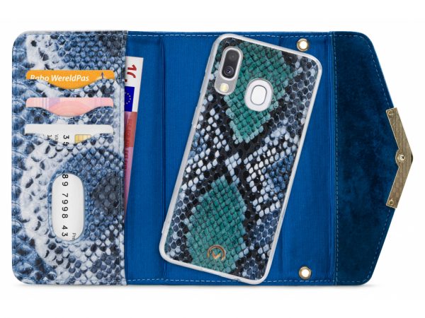 Mobilize 2in1 Gelly Velvet Clutch for Samsung Galaxy A40 Royal Blue Snake