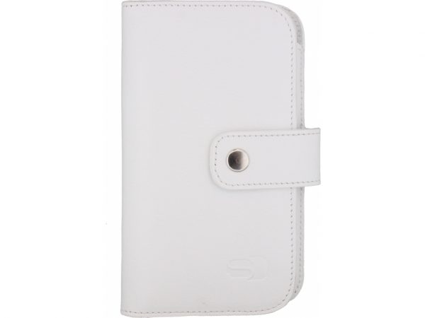 Senza Leather Wallet Slide Case White Size M-Large