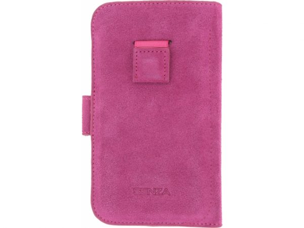 Senza Suede Wallet Slide Case Hot Pink Size M-Large