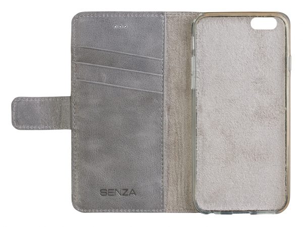 Senza Pure Leather Wallet Apple iPhone 5/5S/SE Stormy Grey