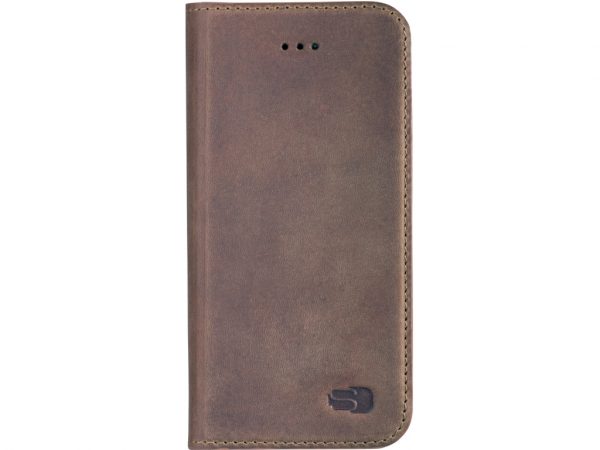 Senza Raw Leather Booklet Apple iPhone 5/5S/SE Chestnut Brown