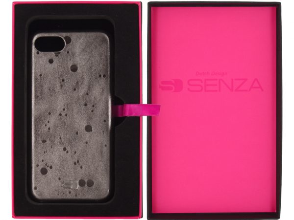 Senza Glam Leather Cover Apple iPhone 7/8/SE (2020) Metallic Grey