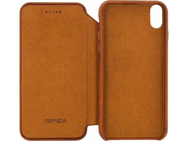 Senza Desire Skinny Leather Wallet Apple iPhone X/Xs Burned Cognac