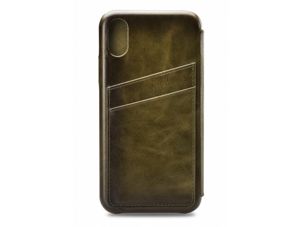 Senza Desire Skinny Leather Wallet Apple iPhone X/Xs Burned Olive
