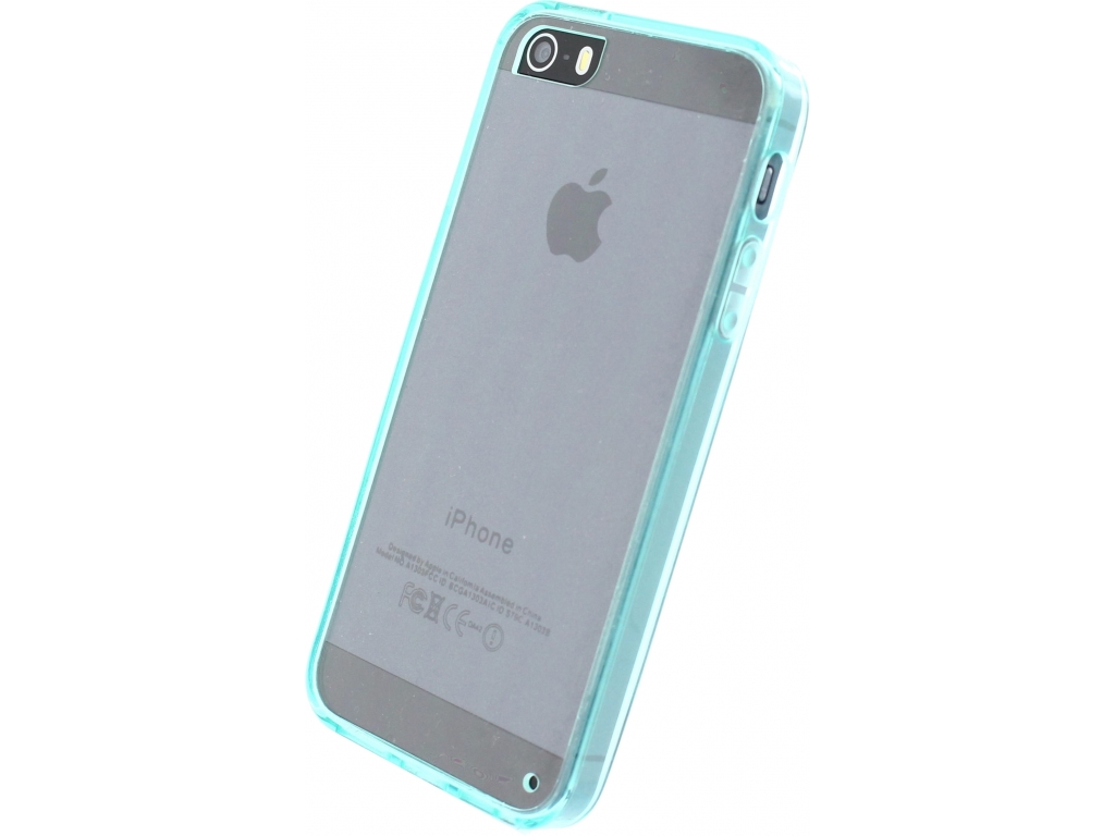 Xccess TPU/PC Case Apple iPhone 5/5S/SE Transparent/Turquoise