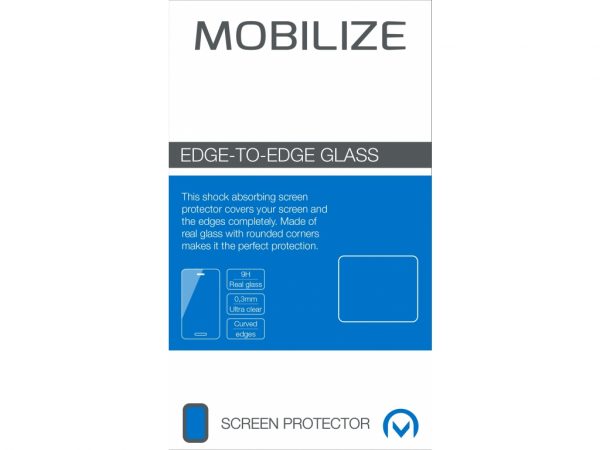 Mobilize Edge-To-Edge Glass Screen Protector Samsung Galaxy S6 Edge Black