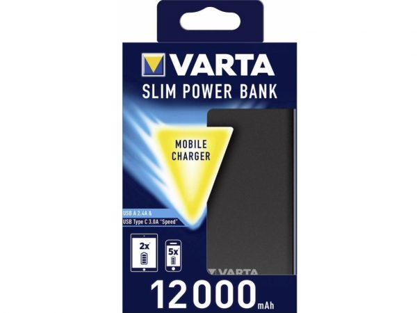 Varta Portable Powerpack Slim 12000 mAh Silver