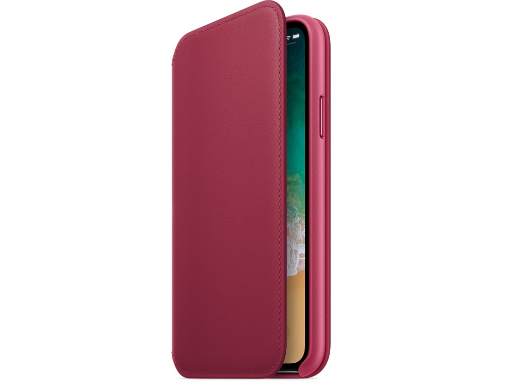 MQRX2ZM/A Apple Leather Folio Case iPhone X Berry