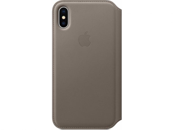 MQRY2ZM/A Apple Leather Folio Case iPhone X Taupe