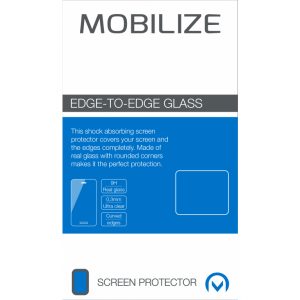 Mobilize Edge-To-Edge Glass Screen Protector Apple iPhone 6/6S Plus Black Full Glue