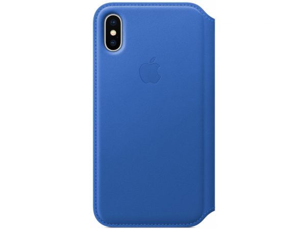 MRGE2ZM/A Apple Leather Folio Case iPhone X Electric Blue