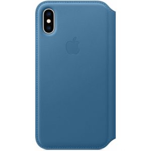 MRX02ZM/A Apple Leather Folio Case iPhone Xs Cape Cod Blue