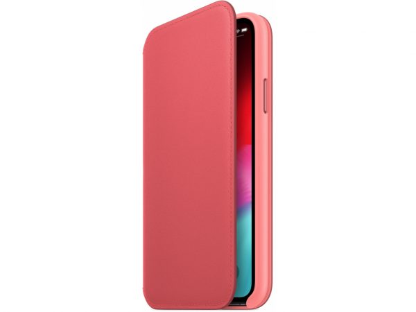 MRX12ZM/A Apple Leather Folio Case iPhone Xs Peony Pink