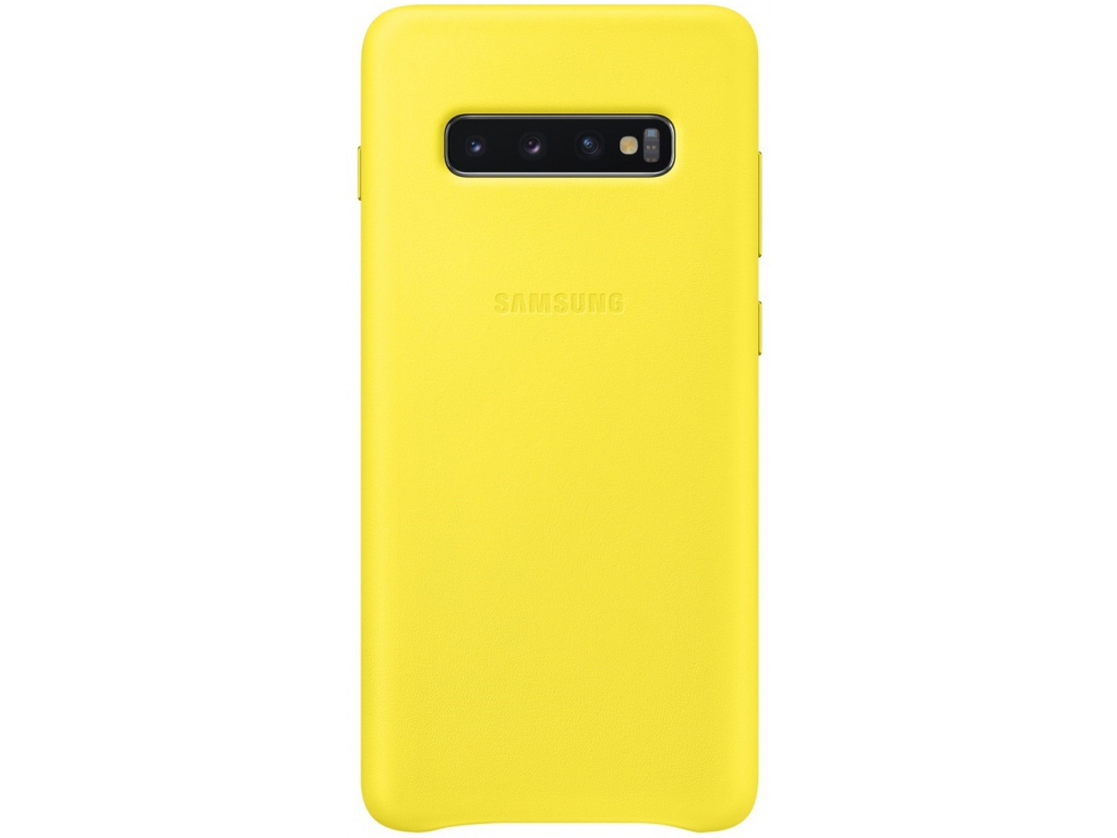 EF-VG975LYEGWW Samsung Leather Cover Galaxy S10+ Yellow