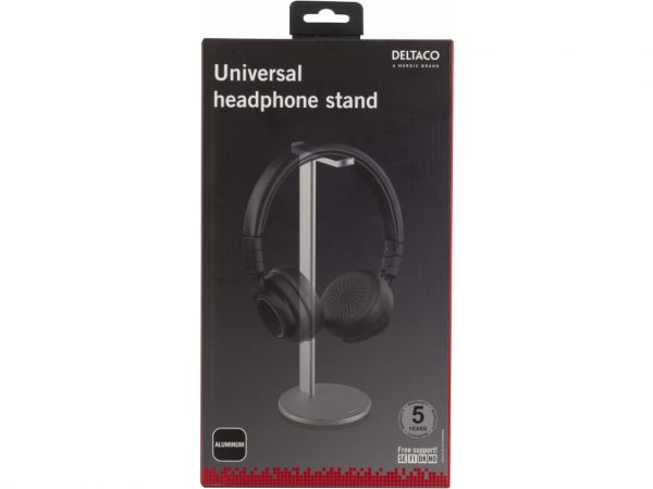 ARM-533 Deltaco Universal Headphone Stand Silver
