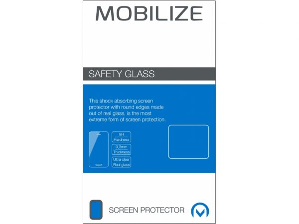 Mobilize Glass Screen Protector - Black Frame - Huawei P40 Lite E
