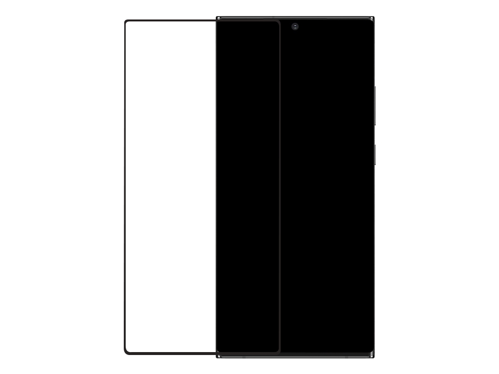 Mobilize Edge-To-Edge Glass Screen Protector Samsung Galaxy Note20 Ultra Black Edge Glue