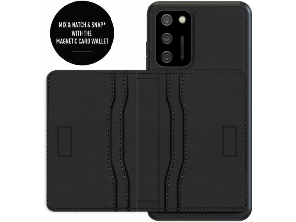 Valenta Leather Back Cover Snap Samsung Galaxy A02s Black