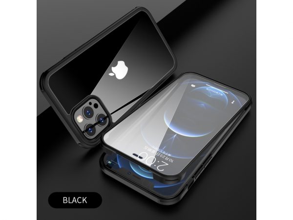 Valenta Tempered Glass Full Cover Bumper Case Apple iPhone 12 Pro Max Black