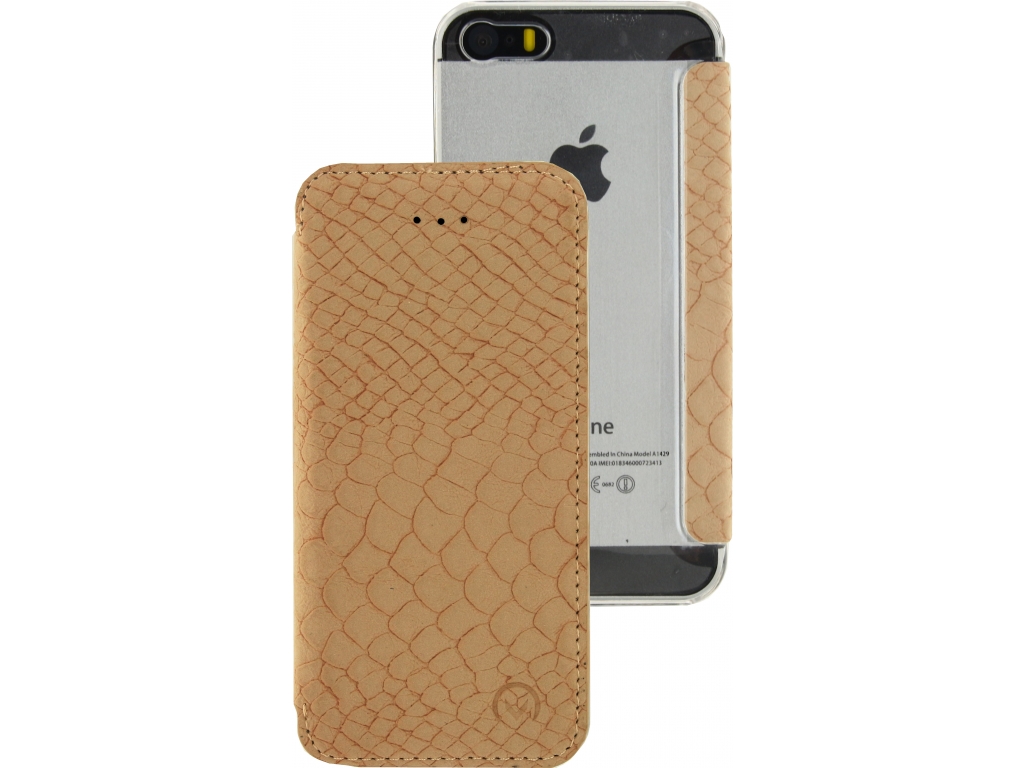 Mobilize Slim Gelly Booklet Apple iPhone 5/5S/SE Soft Snake Creamy Rose