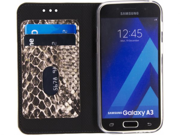 Mobilize Special Premium Gelly Book Case Samsung Galaxy A3 2017 Snake Brown