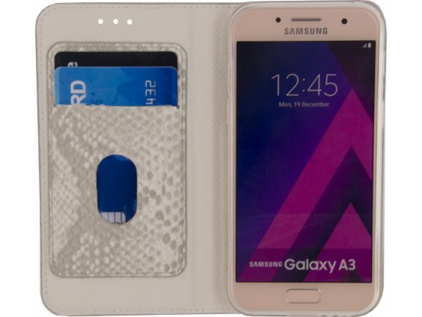 Mobilize Special Premium Gelly Book Case Samsung Galaxy A3 2017 Snake Light Grey