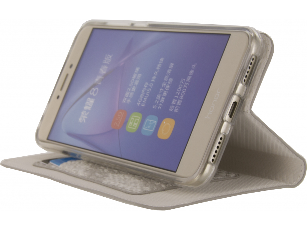 Mobilize Special Premium Gelly Book Case Huawei P8 Lite 2017/P9 Lite 2017 Snake Light Grey