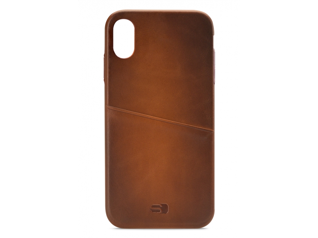 Senza Desire Leather Cover with Card Slot Apple iPhone XR Burned Cognac