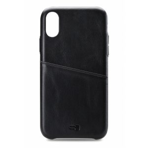 Senza Pure Leather Cover with Card Slot Apple iPhone Xs Max Deep Black