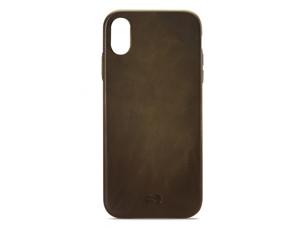 Senza Desire Leather Cover Apple iPhone Xs Max Burned Olive